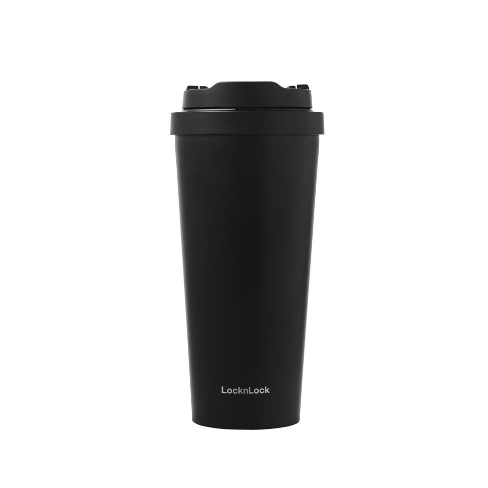 LocknLock One-Touch Clip Thermobecher 550 ml Schwarz - Isolierbecher To Go Edelstahl