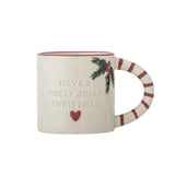 Bloomingville Jovida Tasse Natur Steingut 4er Set 300 ml Weihnachtstassen