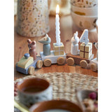 Bloomingville MINI Junaid Geburtstagsdekoration für Kindergeburtstag, Braun, Geburtstagszug mit Zahlen