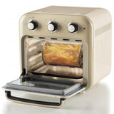 Ariete Vintage 2in1 Heißluftfritteuse und Ofen, Beige, 16L Air Fryer, 1400W, bis 230 °C, Drehspieß