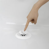 Umbra Flex Badewannenstöpsel, Haarsieb, Abflusssieb für Dusche, Badewanne, Waschbecken, in Weiß