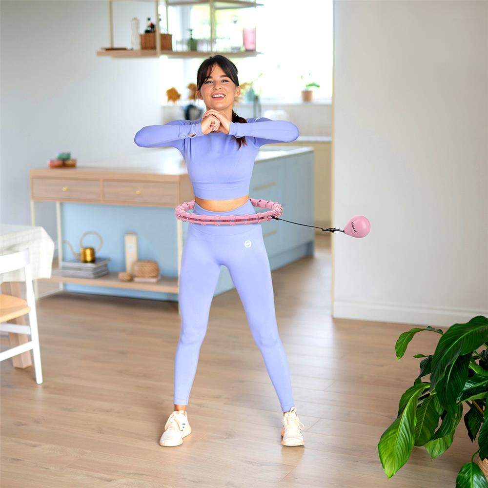 Hula Hoop Reifen mit Gewicht und Massagefunktion verstellbar Rosa | HMS HHW02