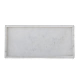 Bloomingville Majsa Tablett Weiß Marmor 38x18 cm rechteckig