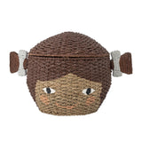 Bloomingville MINI Lill Korb mit Deckel Bankuangras Weide Braun 62 x 44 x 40,5 cm