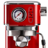 Ariete Moderna Espressomaschine Slim, Rot, Siebträgermaschine, 1-Tassen-Kaffeemaschine