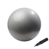 Gymnastikball 55 cm Graphit Anti-Burst mit Luftpumpe für Pilates | HMS YB02N