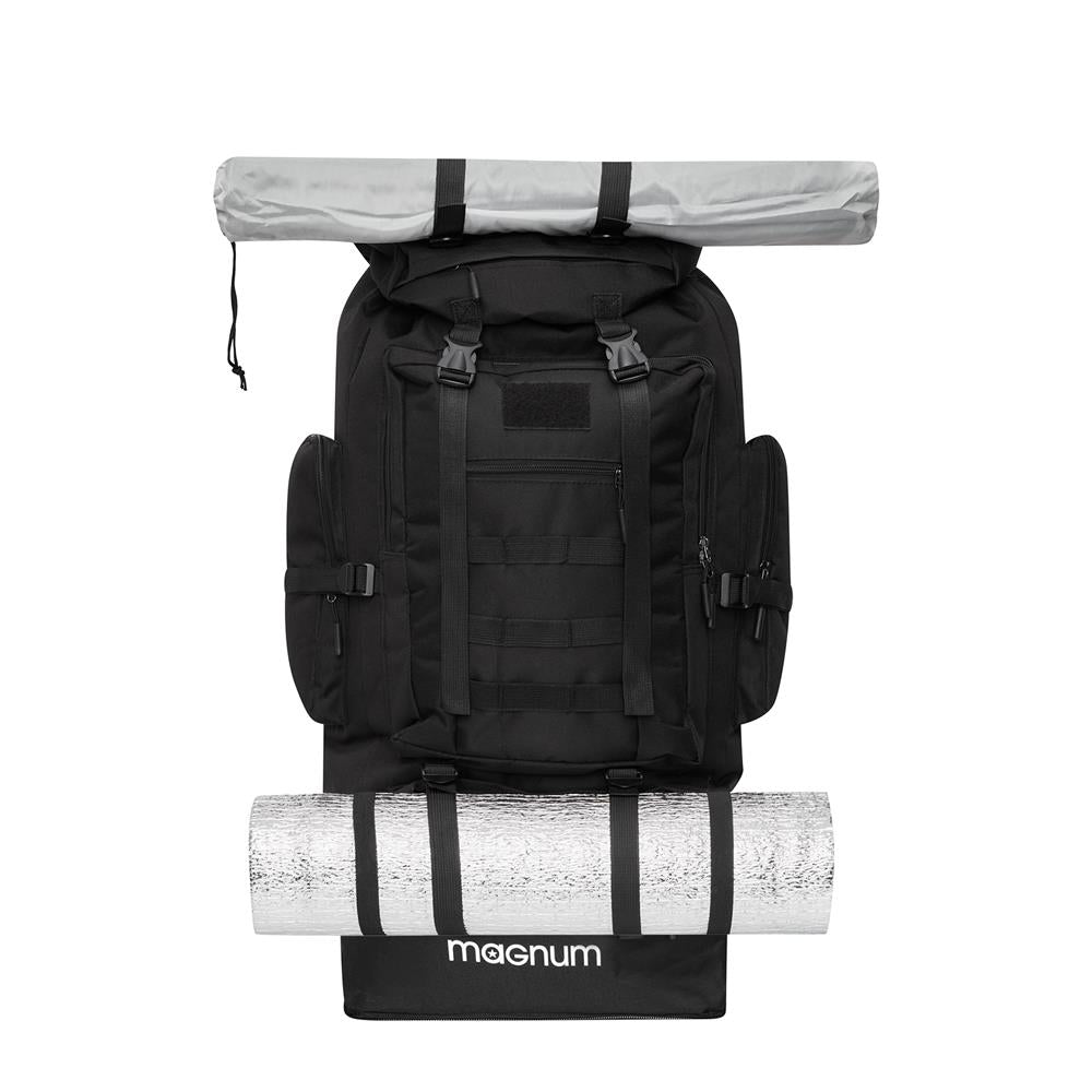 NILS CAMP taktischer Trekkingrucksack Magnum 100L in Schwarz - großer Outdoor Rucksack