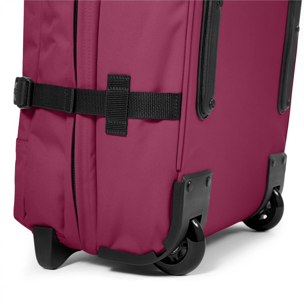 Eastpak TRANVERZ S, Kleiner Reisetrolley, Wine Burgundy (rot), 42L, Rollkoffer mit 2 Rädern und TSA-Schloss