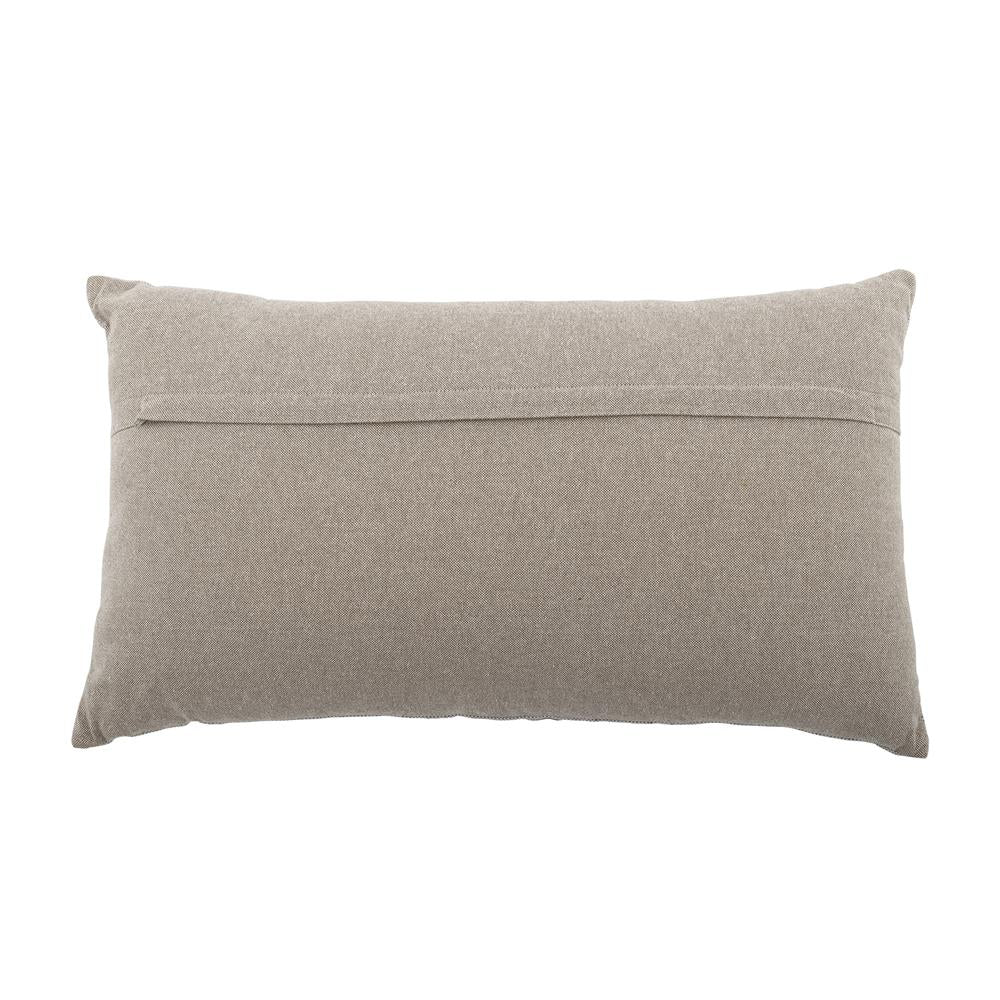Bloomingville Emalie Kissen Braun 60x35 cm – Baumwolle & Polyester, gestickt