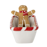 Bloomingville Ginnie Servierschale – Servierplatte mit Lebkuchenmann, Weihnachten, dänisches Design