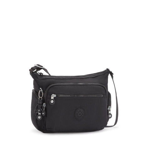 Kipling GABBIE S, Kleine Umhängetasche, Black Noir (schwarz), Schultertasche mit vielen Fächern