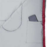 NILS CAMP Schlafsack Größe L Dunkelrot-Grau - Mumienschlafsack für Outdoor, Trekking & Camping
