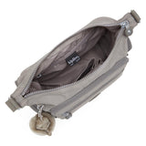 Kipling GABBIE S, Kleine Umhängetasche, Grey Gris (grau), Schultertasche mit vielen Fächern