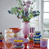Bloomingville Edger Teelichthalter Violett Glas 8,5x11cm