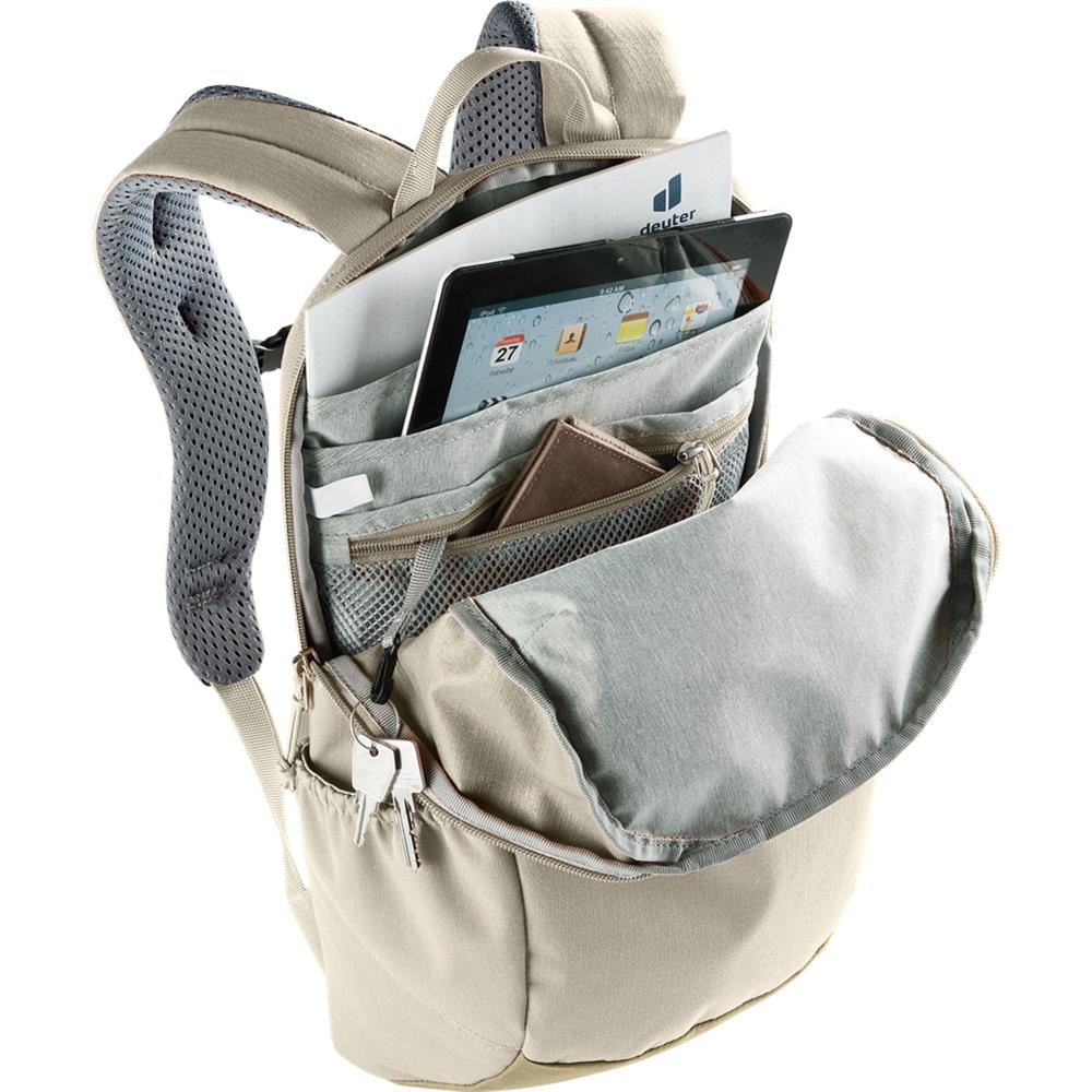 deuter Stepout, Rucksack, bone-desert (beige), 12L, mit Flaschenhalter und Tabletfach