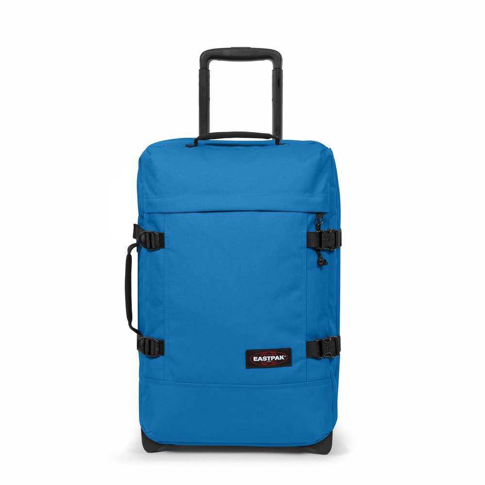 Eastpak TRANVERZ S, Kleiner Reisetrolley, Bubble Blue (blau), 42L, Rollkoffer mit 2 Rädern und TSA-Schloss