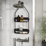 Umbra Flex Duschablage, Duschregal ohne Bohren, Duschcaddy, Duschdiener, in Schwarz
