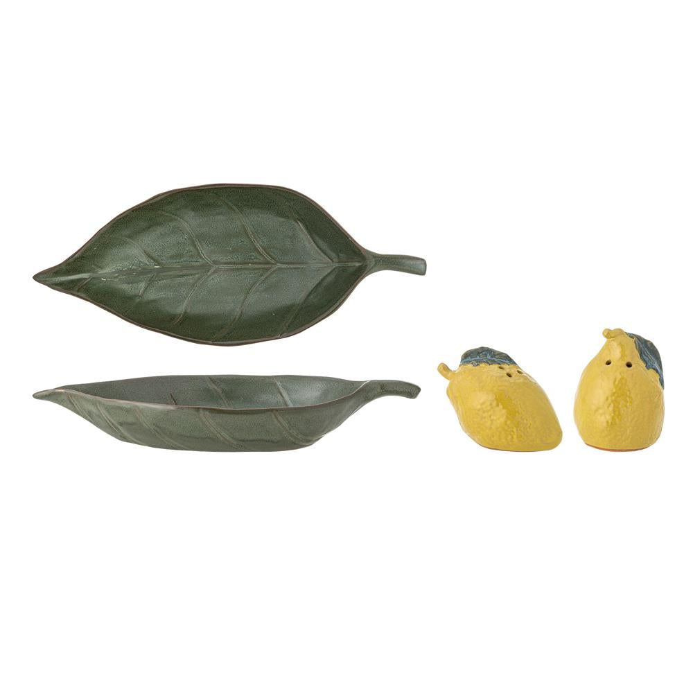 Bloomingville Limone Salz-und-Pfefferset Steingut gelb Zitronen 3er Set