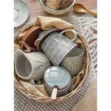 Bloomingville Pixie Salztopf mit Löffel, Grün, Steingut, dänisches Design