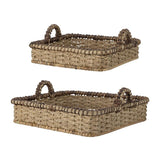 Bloomingville Todi Korb 2er Set Palmblatt Bambus 42 x 16 x 46 cm