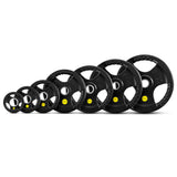 Hantelscheibe 5 kg Gummiert 50 mm mit Tri-Grip-Griffe | HMS TOK05 PRO