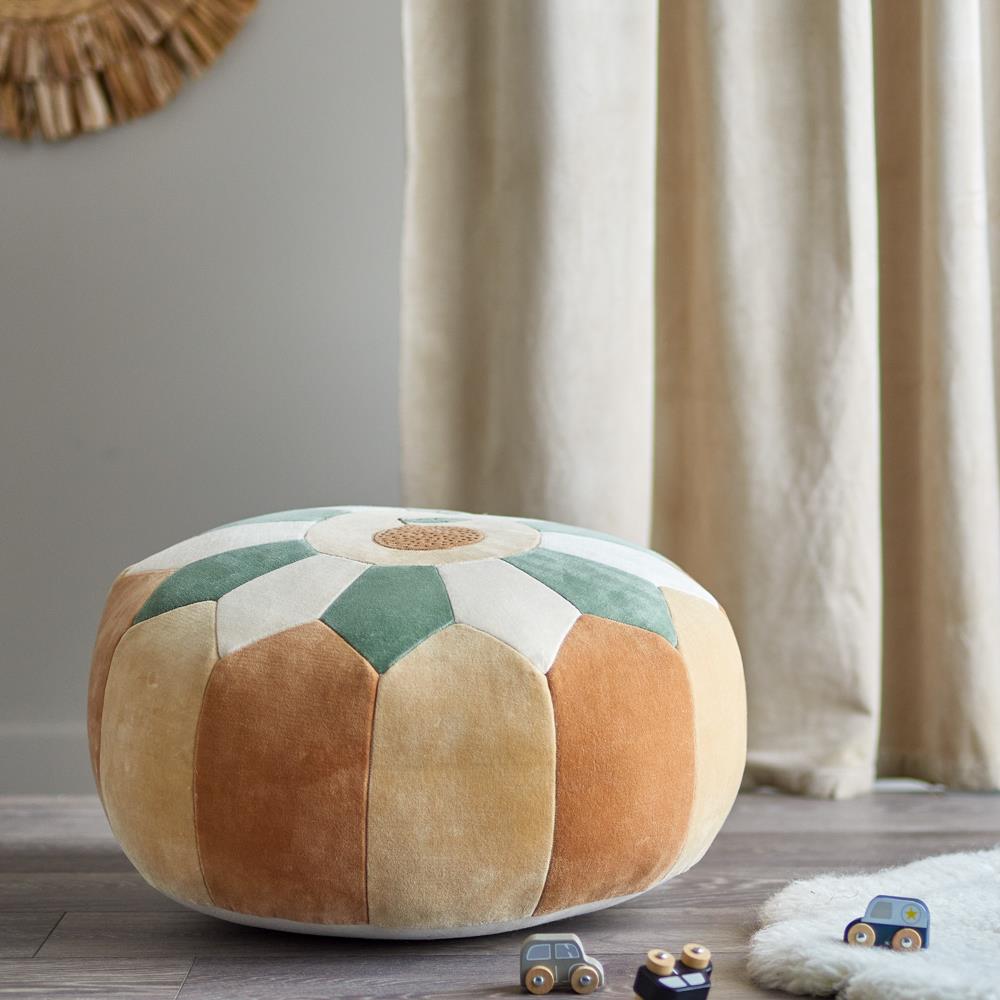 Bloomingville MINI Agnes Hocker Bunt Baumwolle Durchmesser 50cm