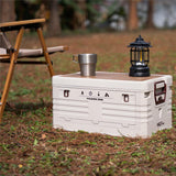 NILS CAMP Campingbox 32L mit Tischfunktion klappbar Aufbewahrungsbox Weiß