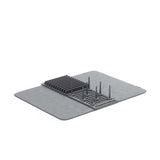 Umbra Udry Peg Abtropfgestell 47x17cm mit Mikrofaser Abtropfmatte in Anthrazit