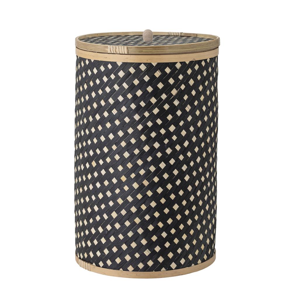 Bloomingville Jud Korb mit Deckel Schwarz Seegras 30 x 39 cm
