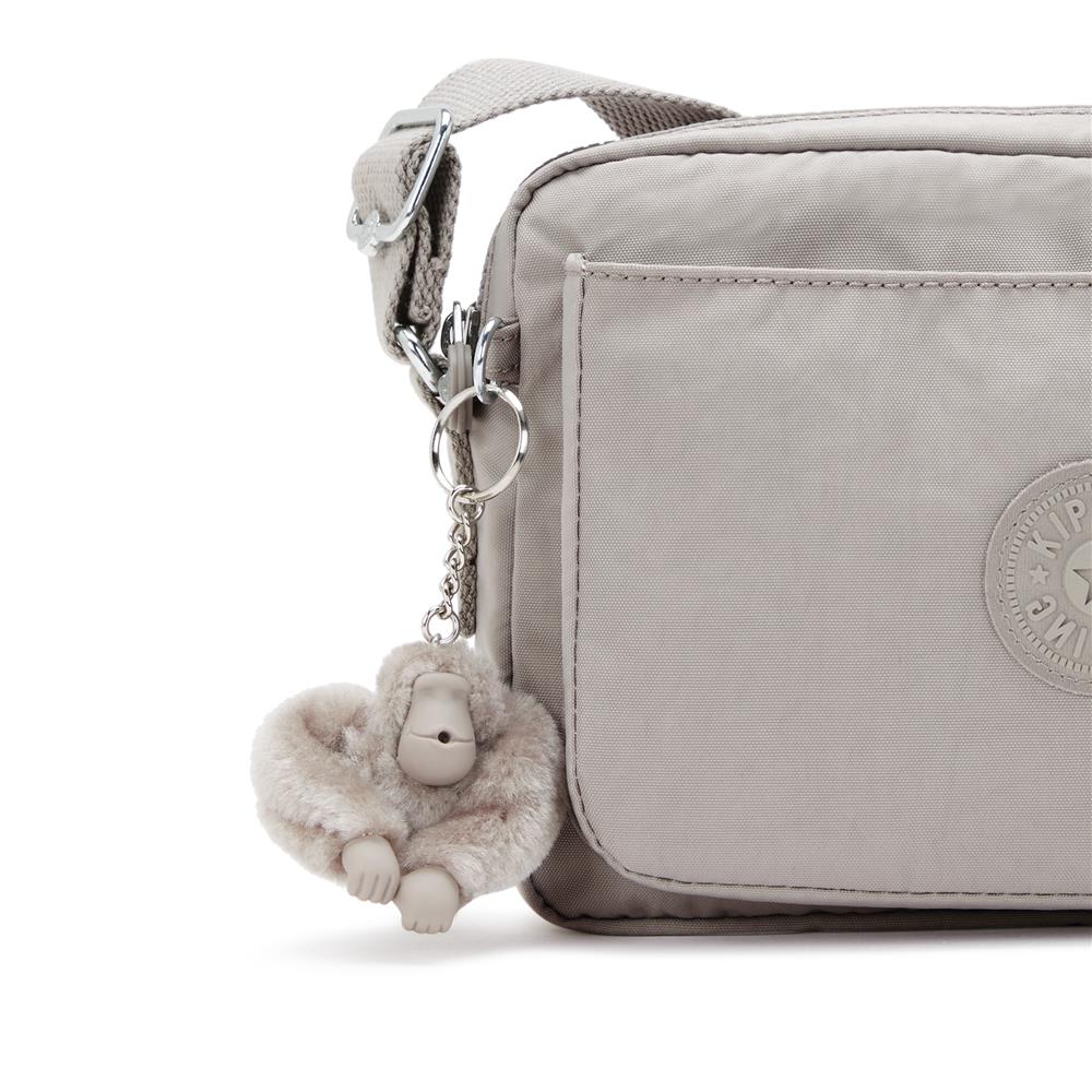 Kipling ABANU M, Mittelgroße Umhängetasche, Grey Gris (grau), 4L, Schultertasche
