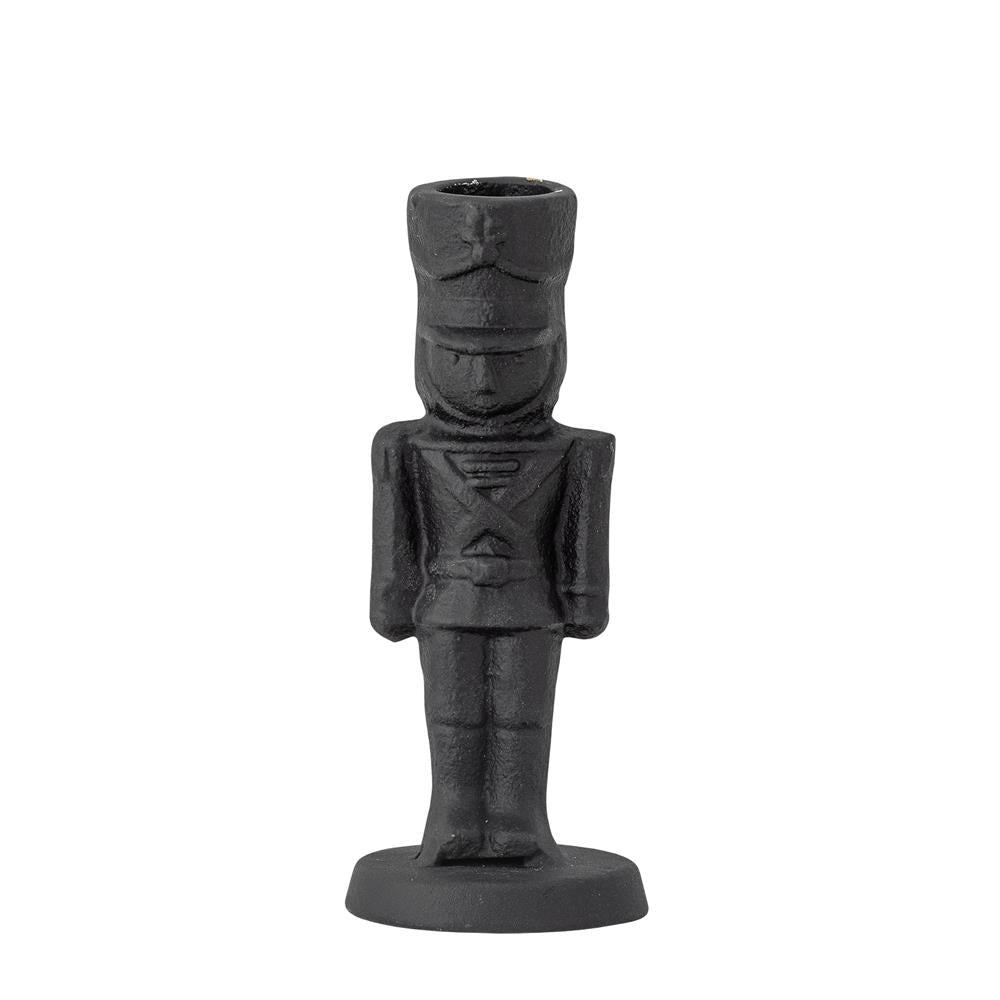Bloomingville Vernon Soldat Kerzenhalter, Schwarz, Gusseisen Weihnachtsdeko