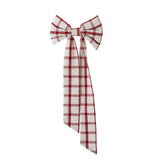 Bloomingville Ruby Weihnachtsschleife, Rot, Stoffschleife mit Clip 53 cm