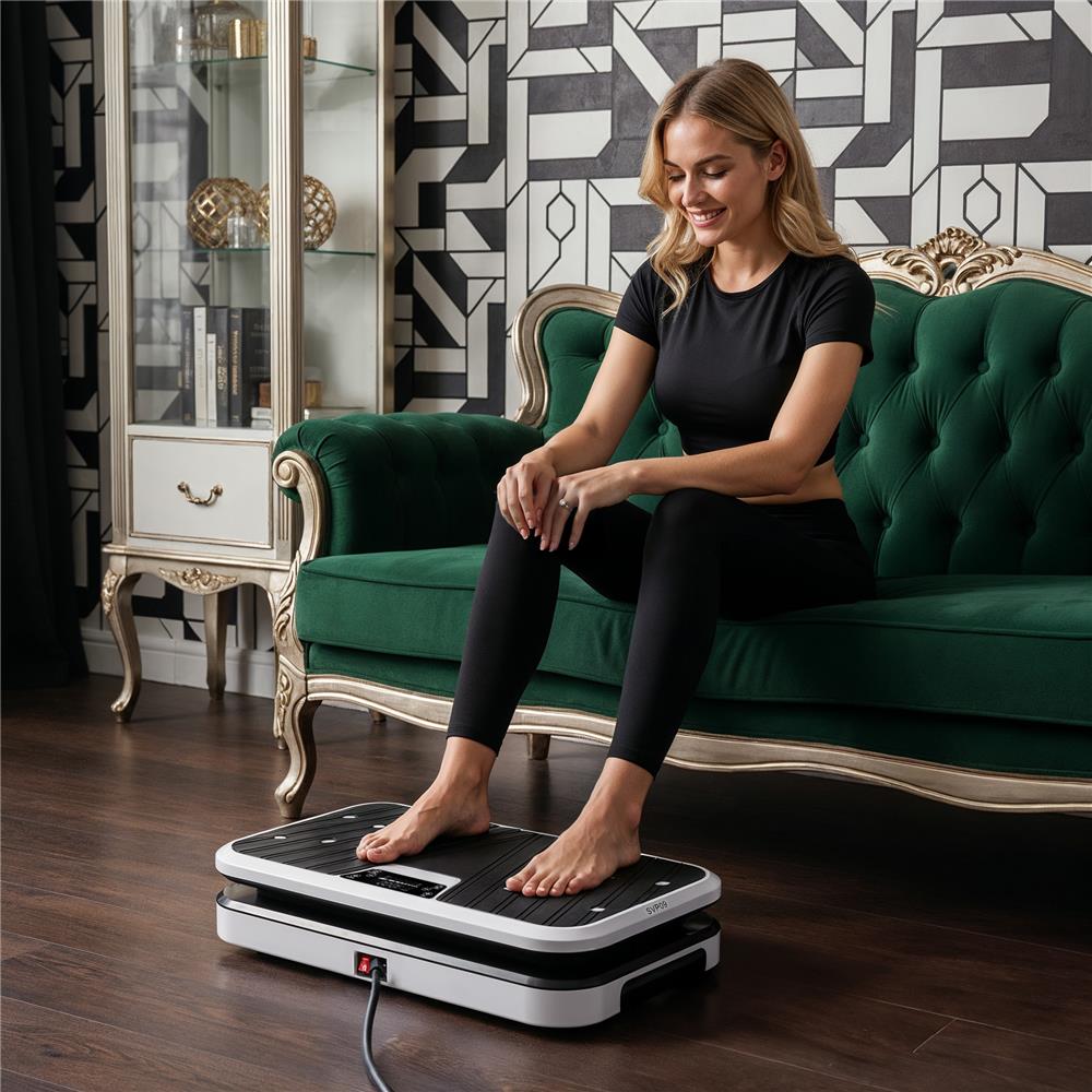 Vibrationsplatte mit Liegestützgriffen Bluetooth 150 kg | HMS SVP09