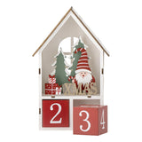 Bloomingville Edmund Adventskalender aus Sperrholz – Weihnachtsdeko Hausform