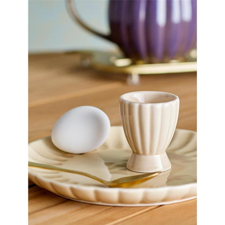 Bloomingville Latina Eierbecher, Natur, Steingut, dänisches Design