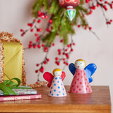 Bloomingville Caramella Deko Engel Steingut 2er Set Weihnachtsdeko
