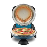 G3Ferrari elektrischer Pizzaofen Delizia Pizzamaker 1200 W für Pizza Ø 31cm blau Pizzamaker mit feuerfestem Naturstein