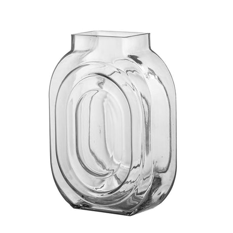 Bloomingville Rafi Vase aus Glas, 25cm, im Landhaus-Stil