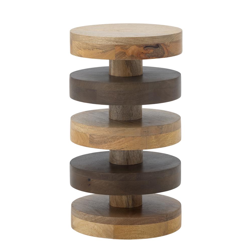 Bloomingville Franka Beistelltisch Braun Mangoholz D25xH45 cm – skulpturaler Holztisch