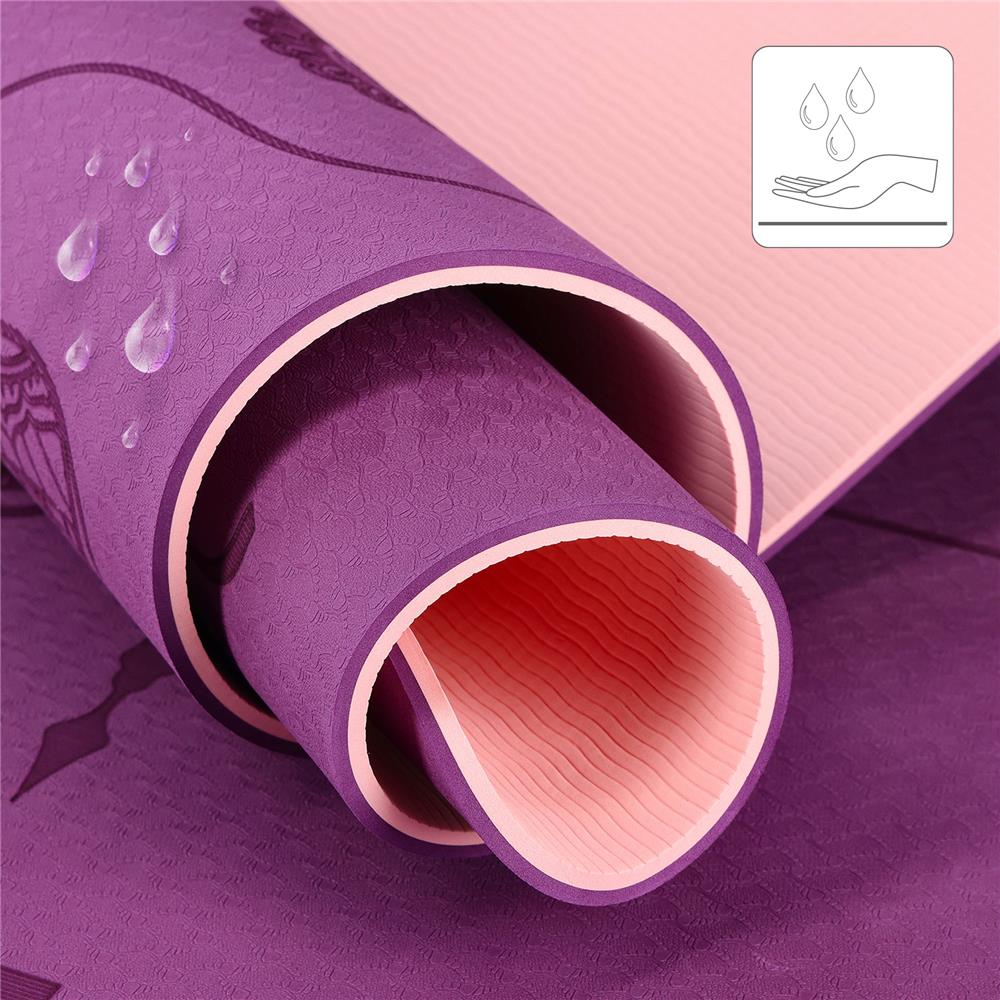 Yogamatte 183 x 61 x 0,8 cm Fitnessmatte Violett Gymnastikmatte rutschfest | HMS YM10