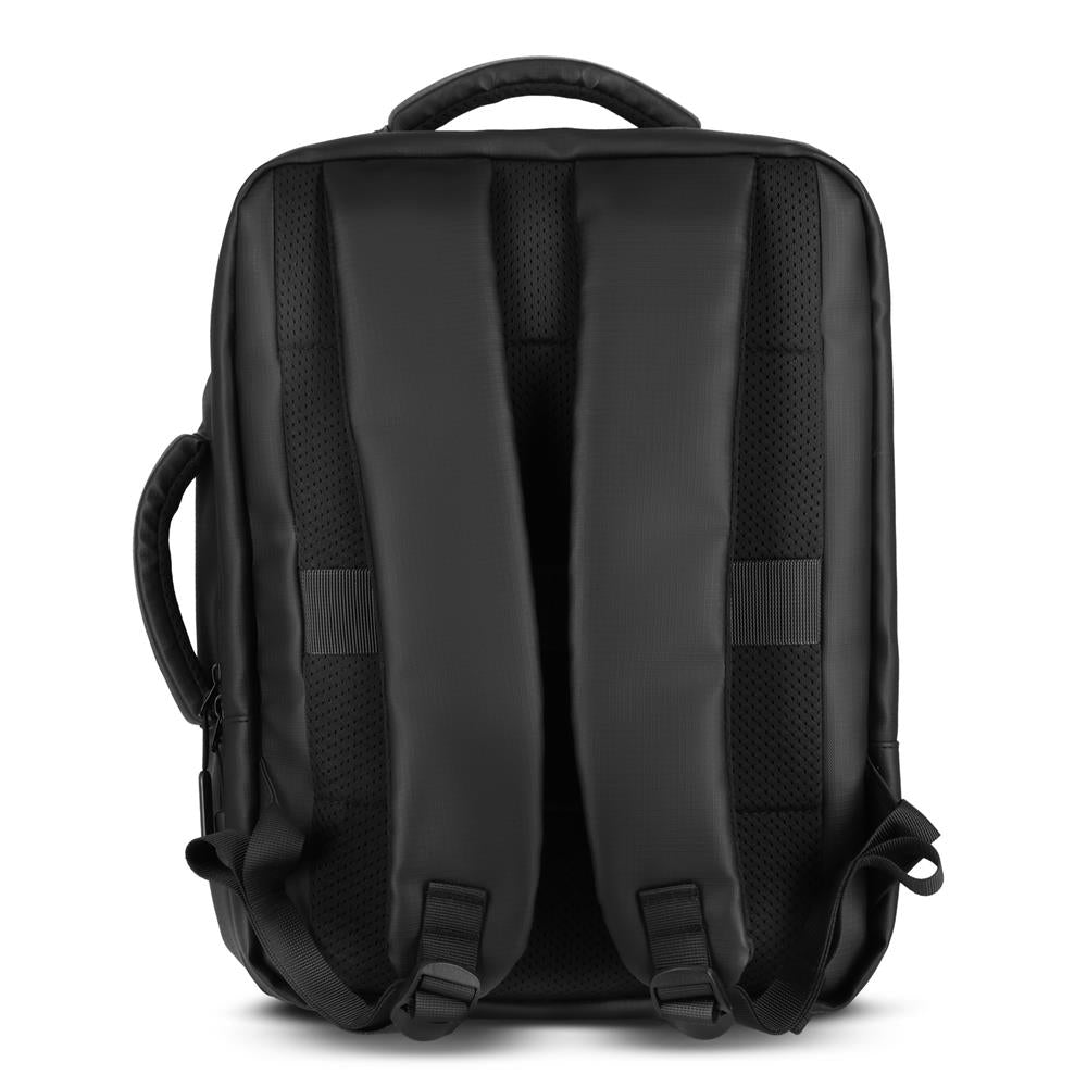 NILS Laptop Rucksack 15L Schwarz - mit USB- und USB-C-Anschlüssen Arbeit Schule Uni Reisen