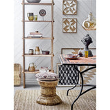 Bloomingville Cizzy Kissen mit Quasten Baumwolle Braun 40 cm Rund