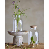 Bloomingville Brynild Blumentopf, D12xH24 cm, aus Glas mit Korkdeckel