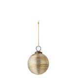 Bloomingville Nitin Weihnachtsanhänger Gold Glas Christbaumschmuck 7,5 cm