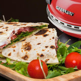 G3Ferrari elektrischer Pizzaofen Delizia 1200 W für Pizza Ø 31cm rot Pizzamaker mit feuerfestem Naturstein