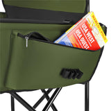 NILS CAMP Campingstuhl in Grün - stabiler Klappstuhl mit Taschen für Camping, Garten & Angeln