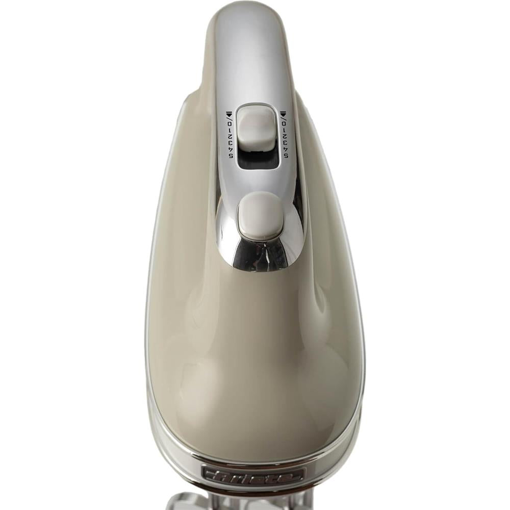 Ariete Vintage Handmixer, Beige, Elektrischer Mixer 450W, 5 Stufen Turbo, Schneebese, Knethaken