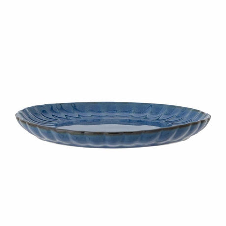Bloomingville Latina Teller, Dunkelblau, 20 cm, Steingut, dänisches Design