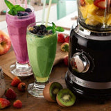 Ariete Moderna Standmixer, Schwarz, Glasbehälter 1,5L, Smoothie Maker, Modernes Design