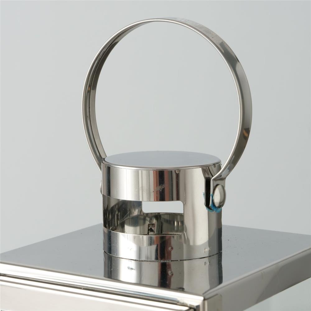 BOLTZE Laterne Caruso 2er Set Silber Windlicht Kerzenhalter Skandinavisches Design